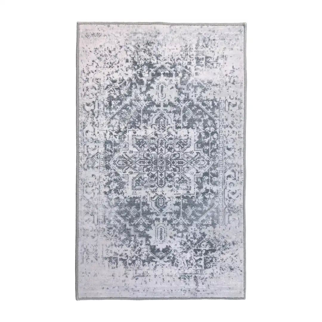 Muddy Carpet Frostbell Washable Area Rugs for Living Room, Bedroom & Dining Room – Modern Soft Low Pile Non Slip Carpet – Pet Friendly Waterproof Foldable Rugs for Home